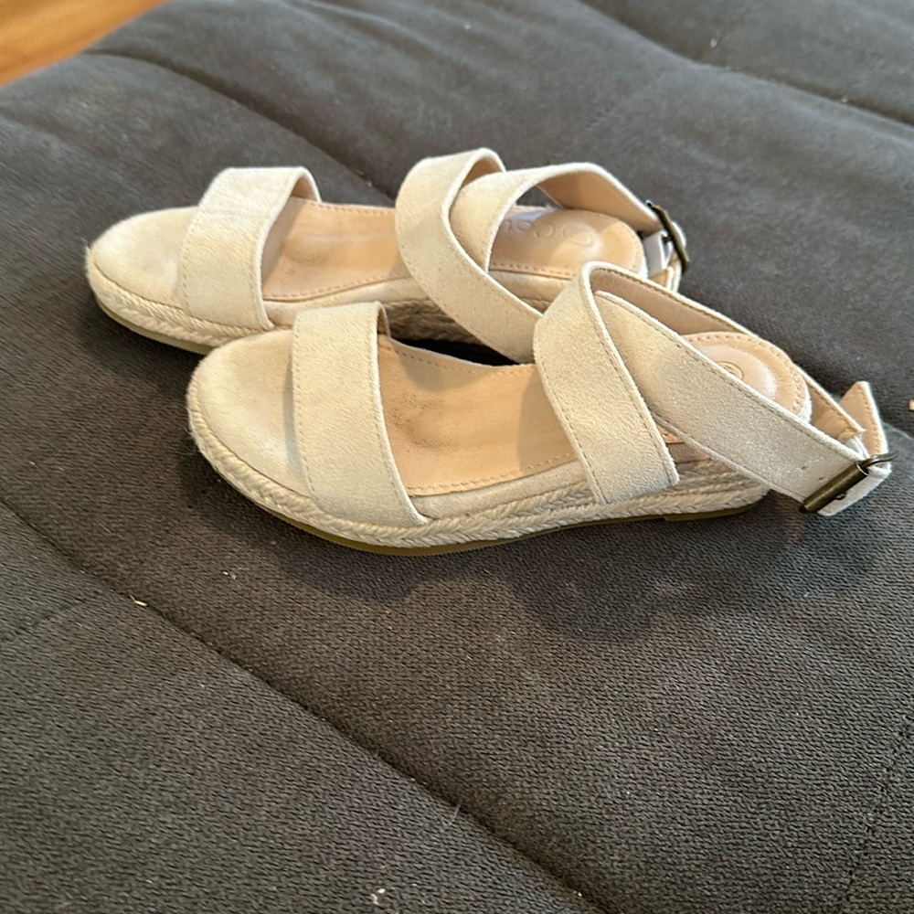 Cute ankle wrap wedge sandal